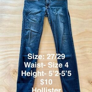 Hollister Women's Dark Blue Skinny Jeans